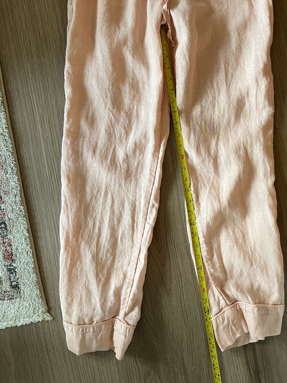 Serena & Lily 100% Linen Set Blush Pink Top & Pants Size S Coastal Resort Lounge - Picture 12 of 15